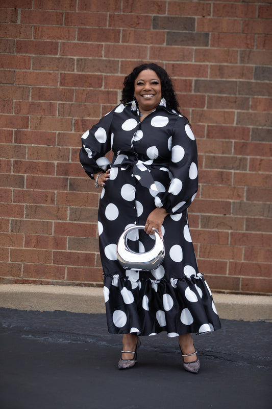 Black and White Polka Dot Dress