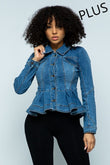 Peplum Denim Top