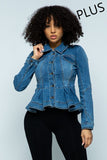 Peplum Denim Top