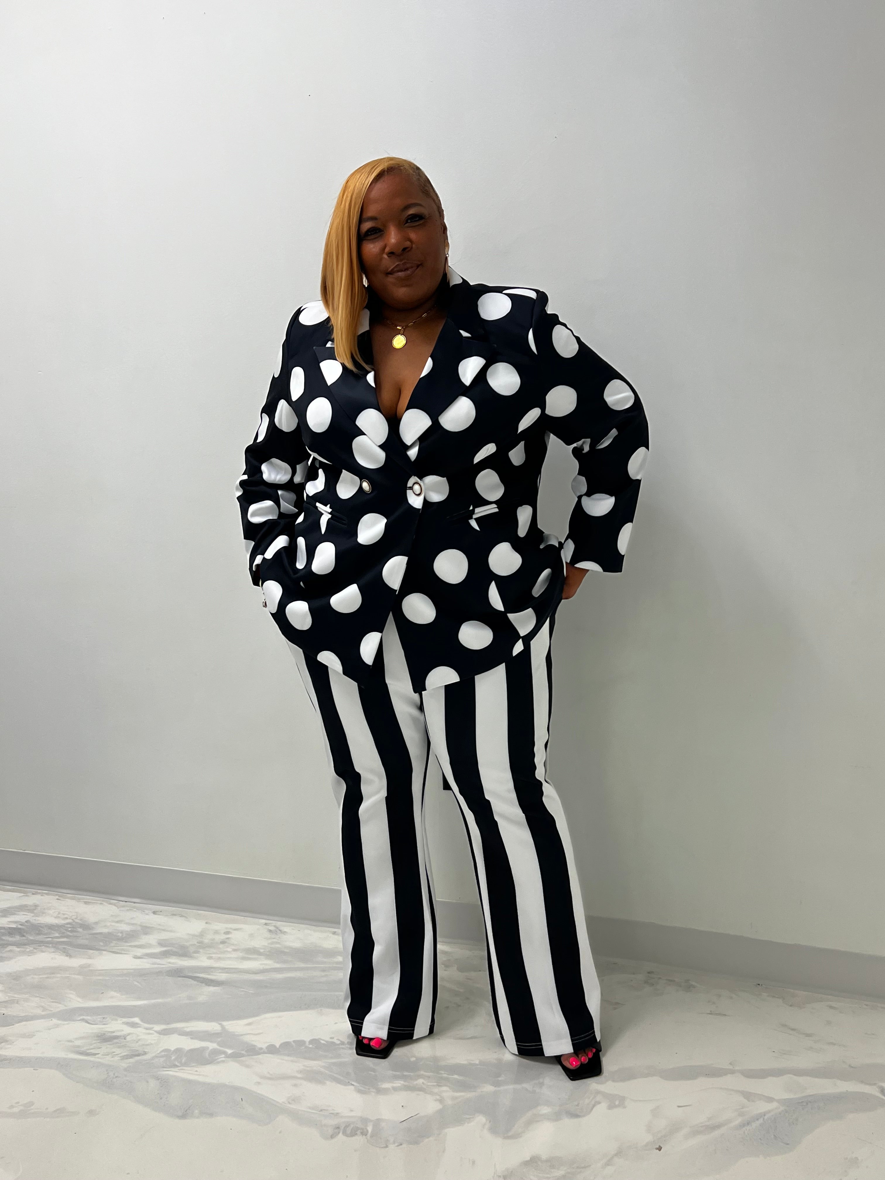 Polka Dot Pant suit