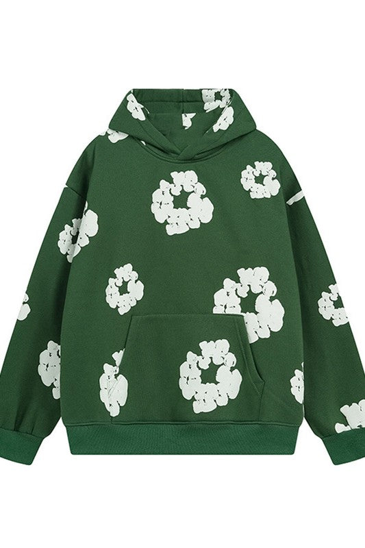 Green Flower Hoodie