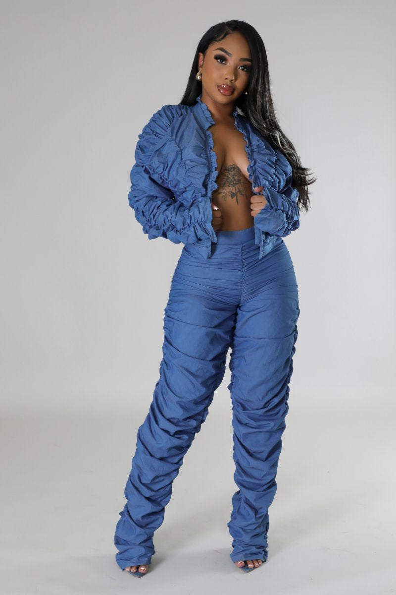 Denim Two Piece Set