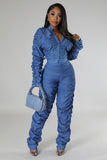 Denim Two Piece Set