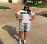 Denim Patchwork Shorts