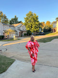 Red/Pink Multi Skirt Set