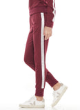 Burgundy Rhinestone Jogger Set