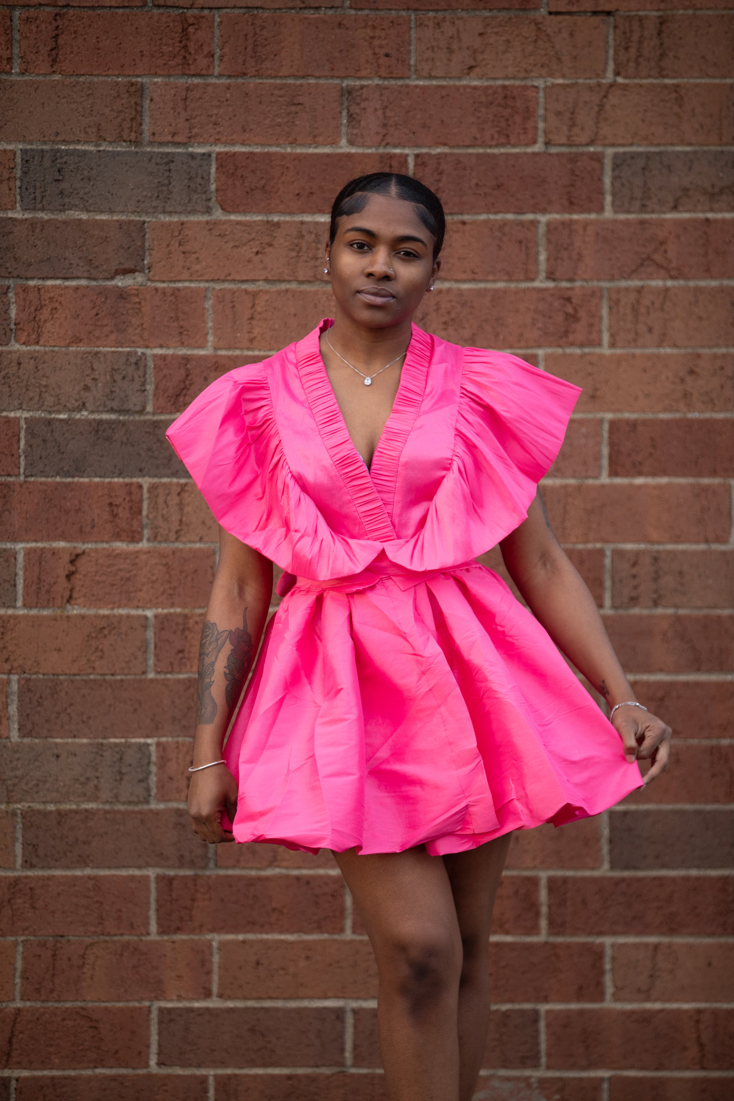 Pink Wrap Dress