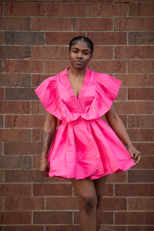 Pink Wrap Dress