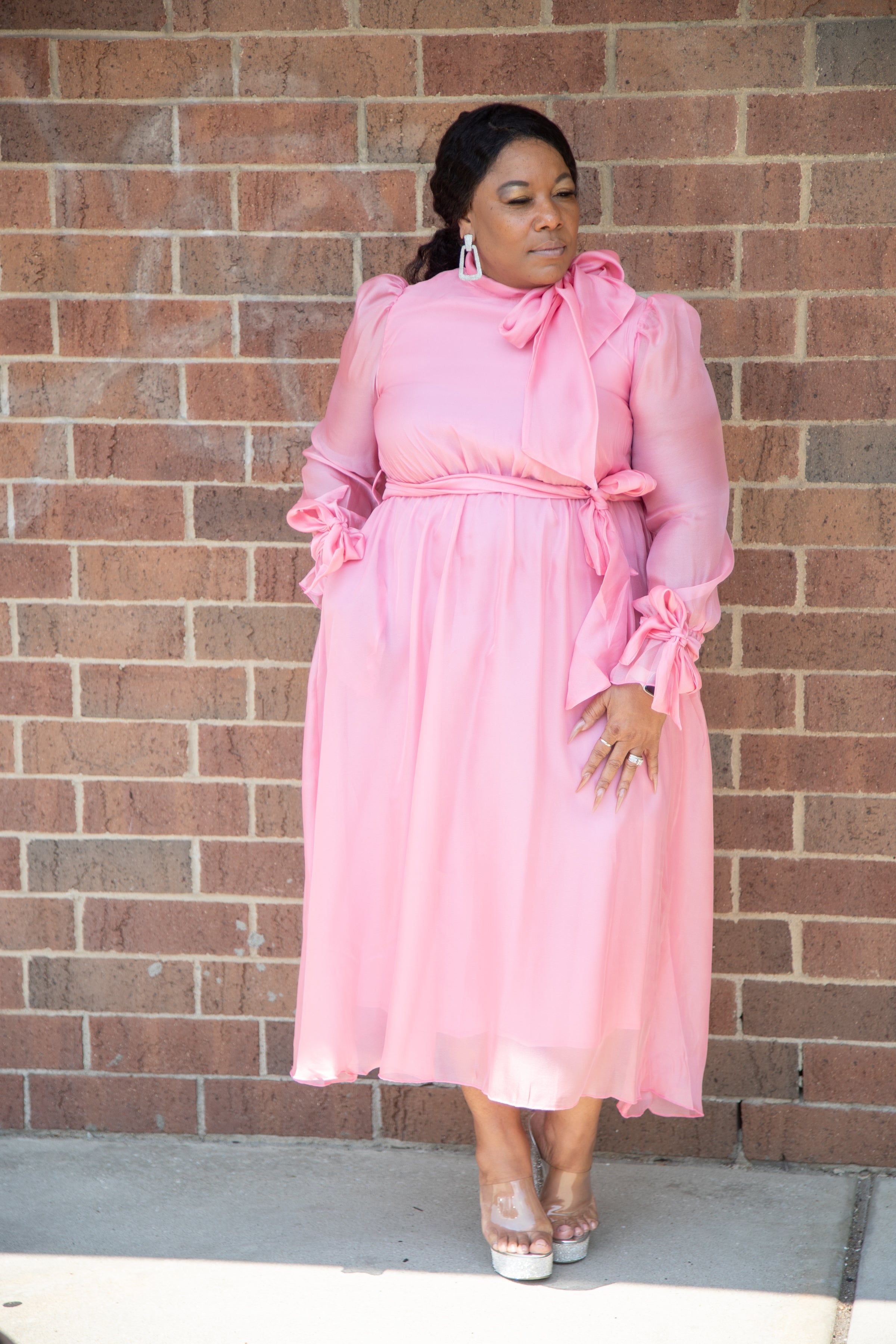 Peach / Coral Bow Dress