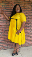 Mustard Tulle Dress