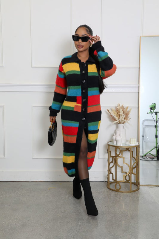 Multi Color Sweater Dress