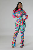 Multi Print Two Piece Set