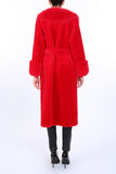 Red Faux Fur Coat