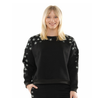 Black Rhinestone Star Sweatshirt