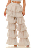 Beige Layered Pants