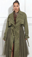 Olive Sheer Trench