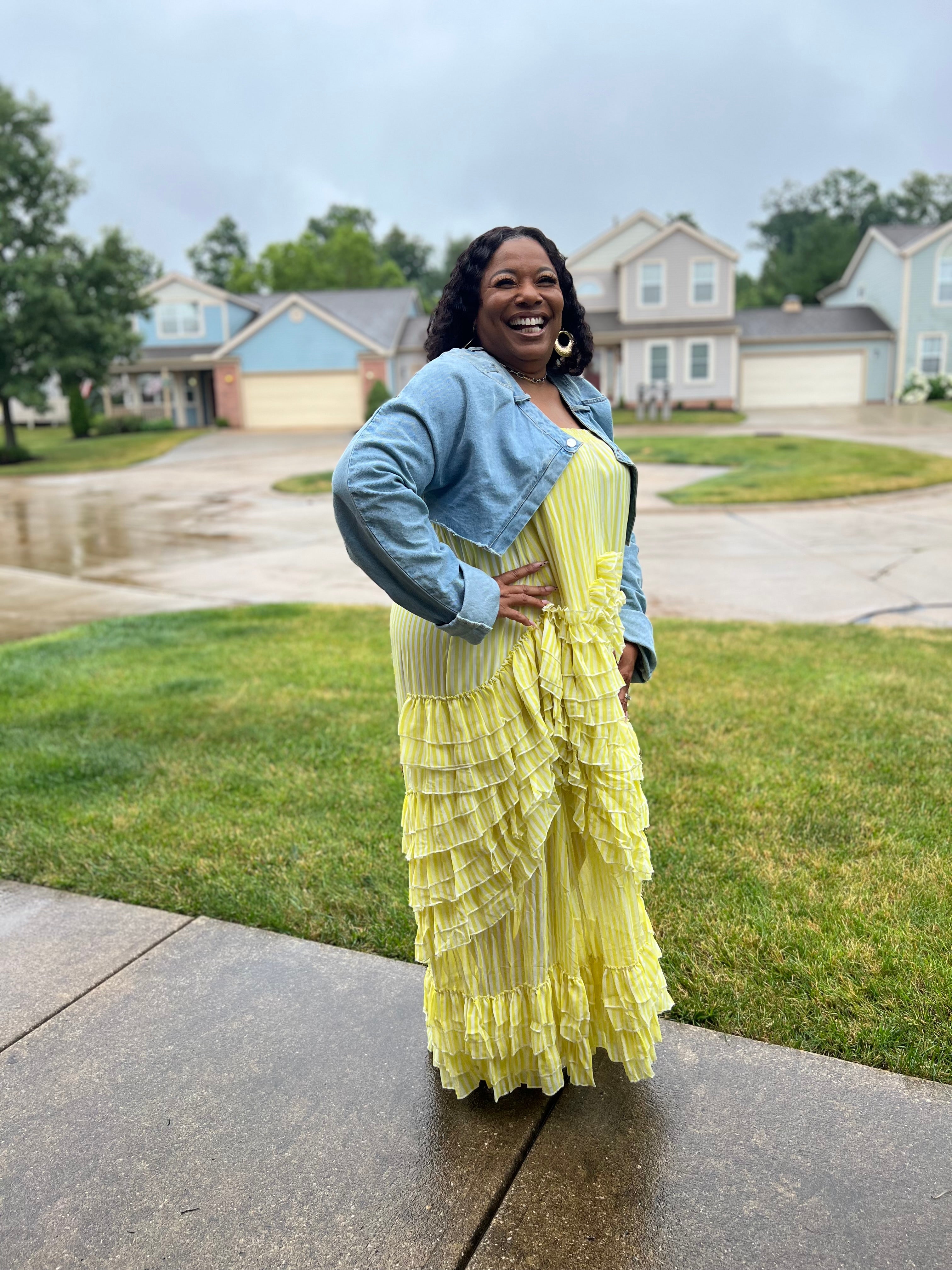 Yellow Stripe Skirt