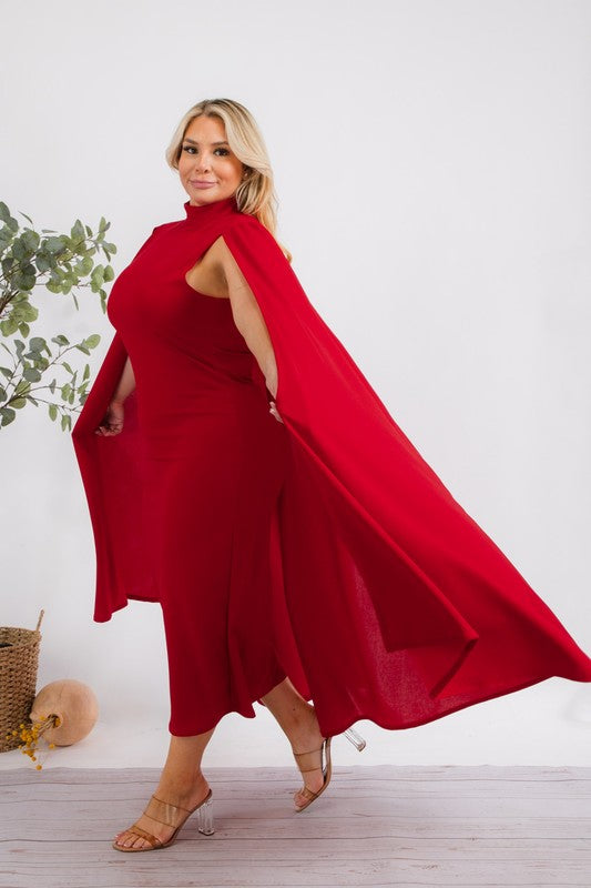 Red Cape Dress