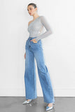 Wide Leg Rhinestone Jeans