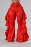 Red Ruffle Pants