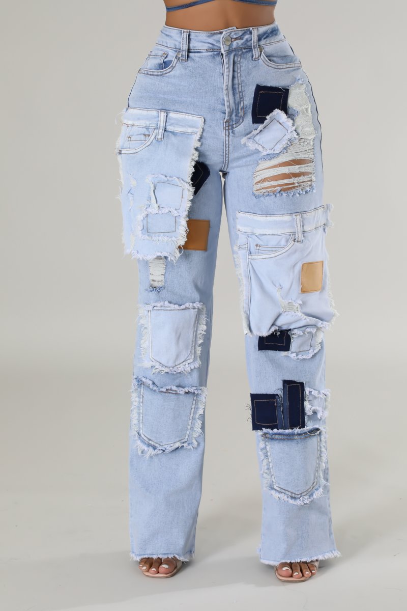 Patched Jeans