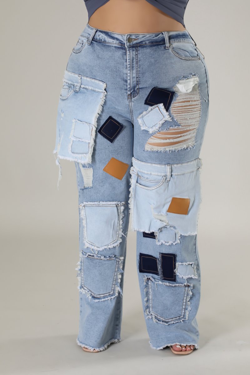 Patched Jeans